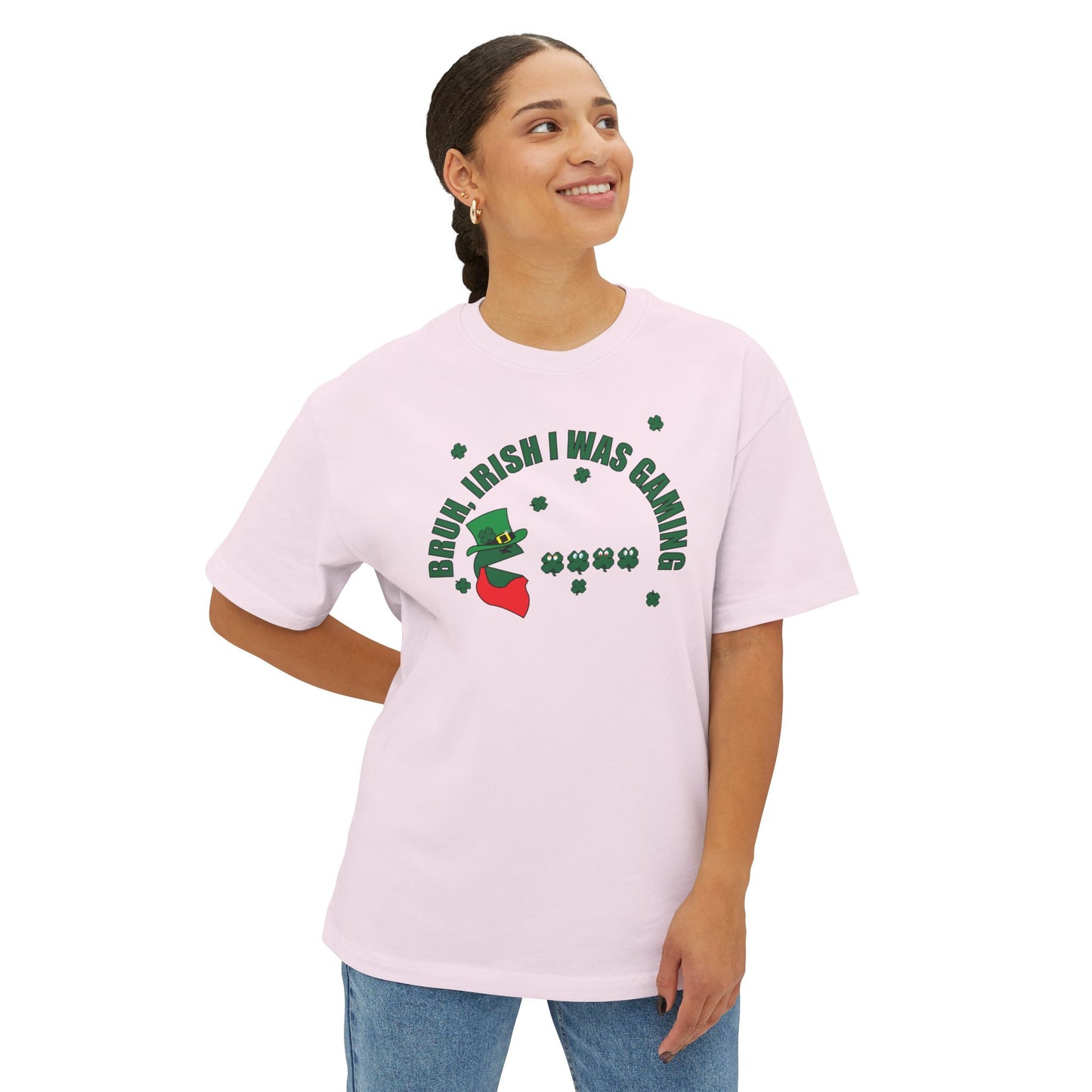 LUCKY GAMER. Unisex Oversized Boxy Tee