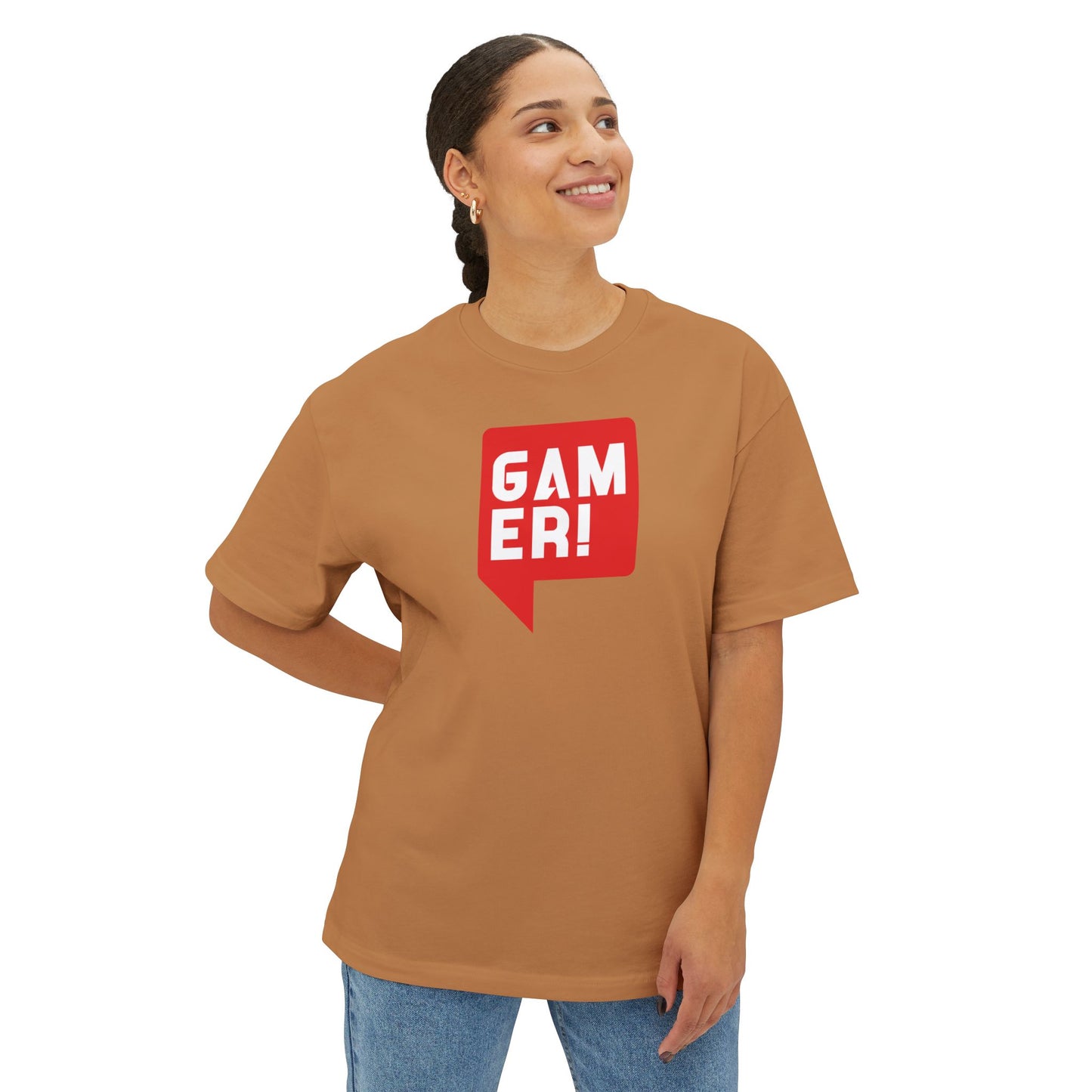 MANCO GAMER THOUGHT BUBBLE. Unisex Oversized Boxy Tee