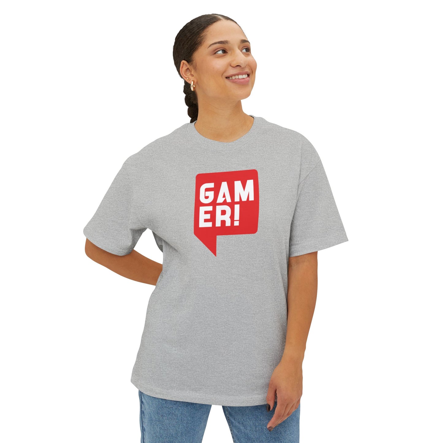 MANCO GAMER THOUGHT BUBBLE. Unisex Oversized Boxy Tee