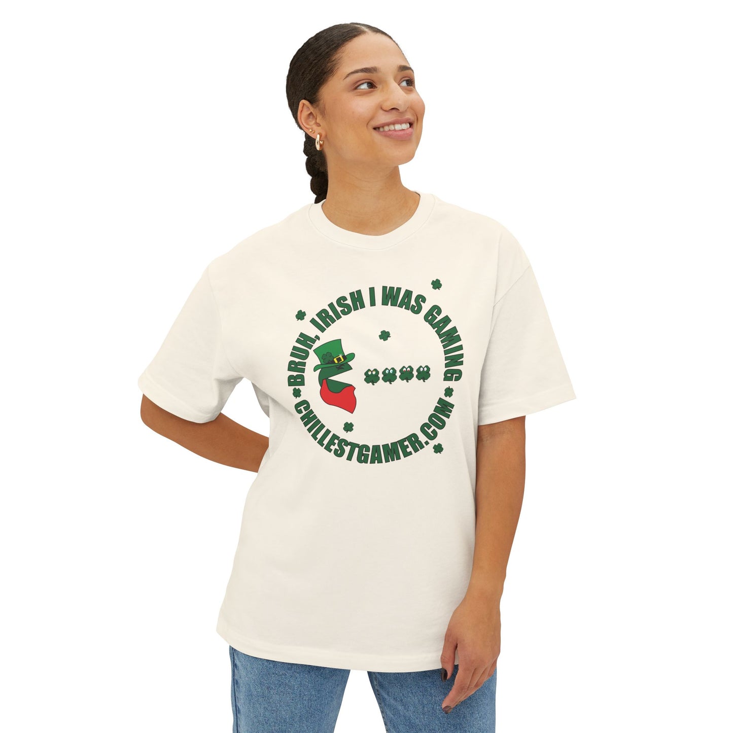 LUCKY GAMER V2. Unisex Oversized Boxy Tee