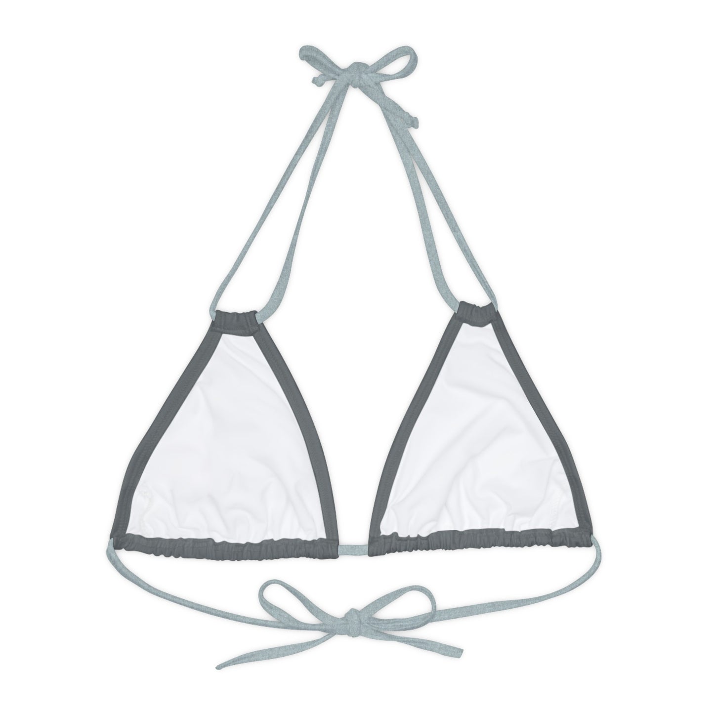 COW SHARK TORNADO. Strappy Triangle Bikini Top (AOP)