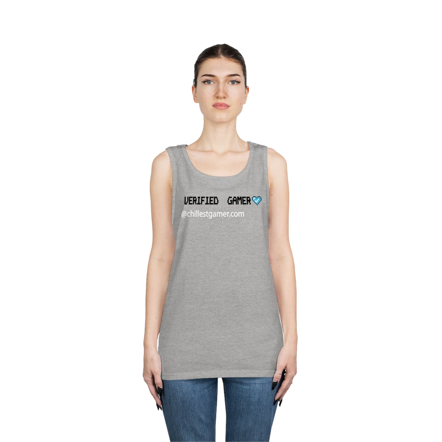 VERIFIED GAMER. Unisex Heavy Cotton Tank Top