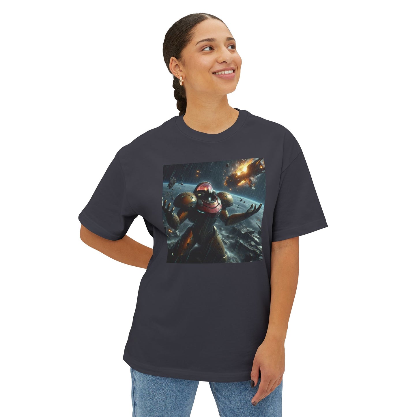 MISSION FAILED (AI generated). Unisex Oversized Boxy Tee