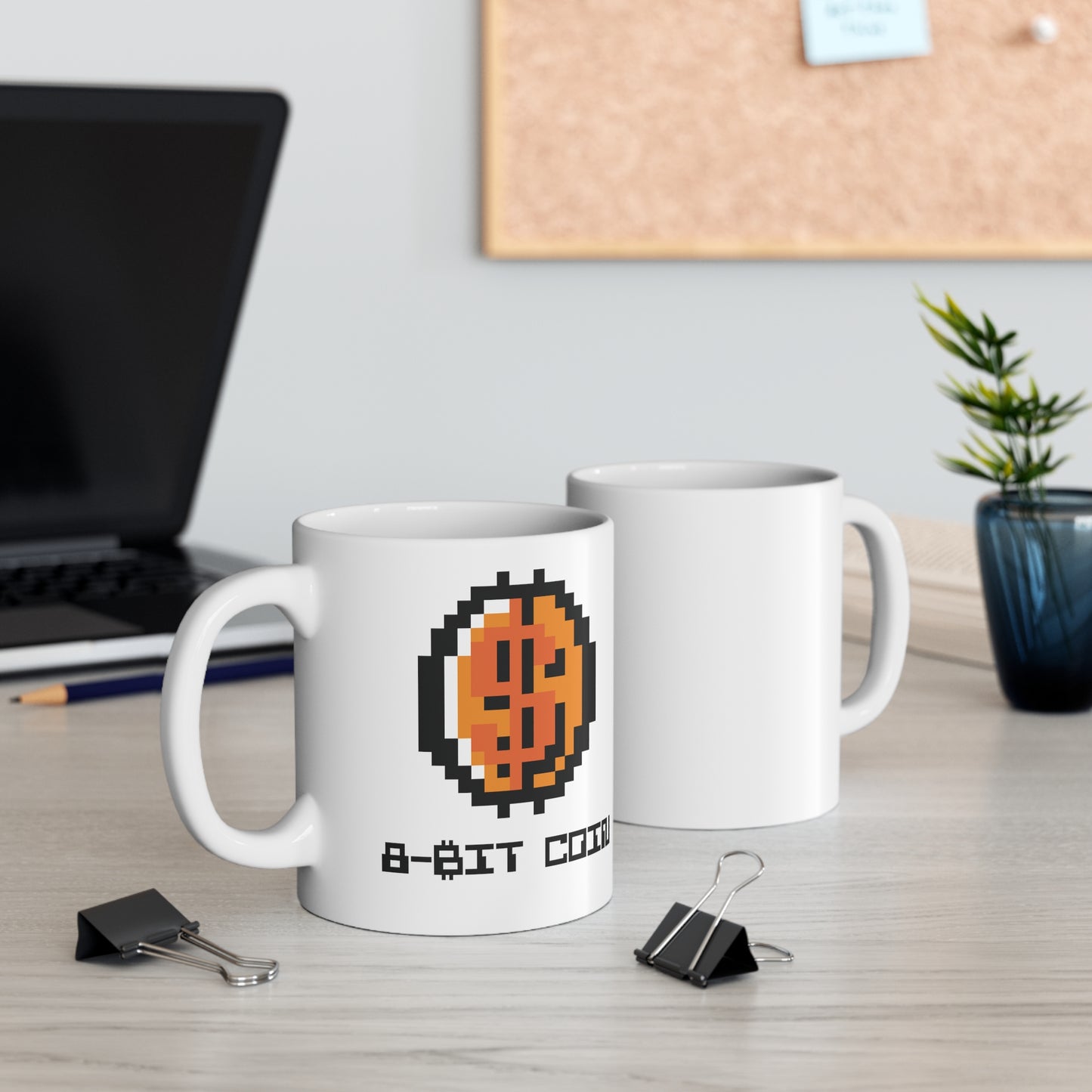 8-BIT COIN. Mug 11oz