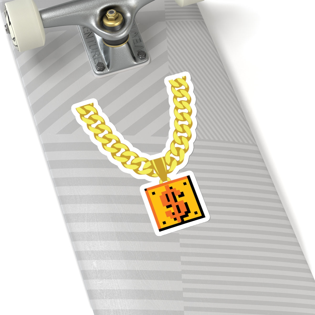 COIN BOX CUBAN CHAIN $? Kiss-Cut Stickers