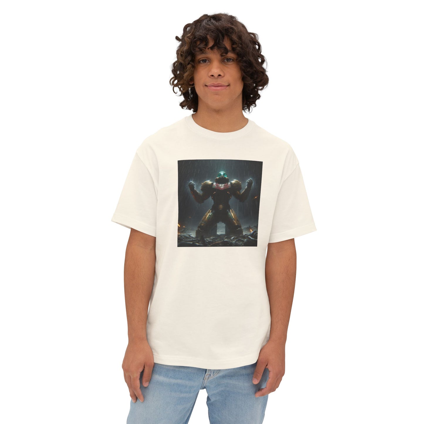 DEAD PLANET (AI generated). Unisex Oversized Boxy Tee