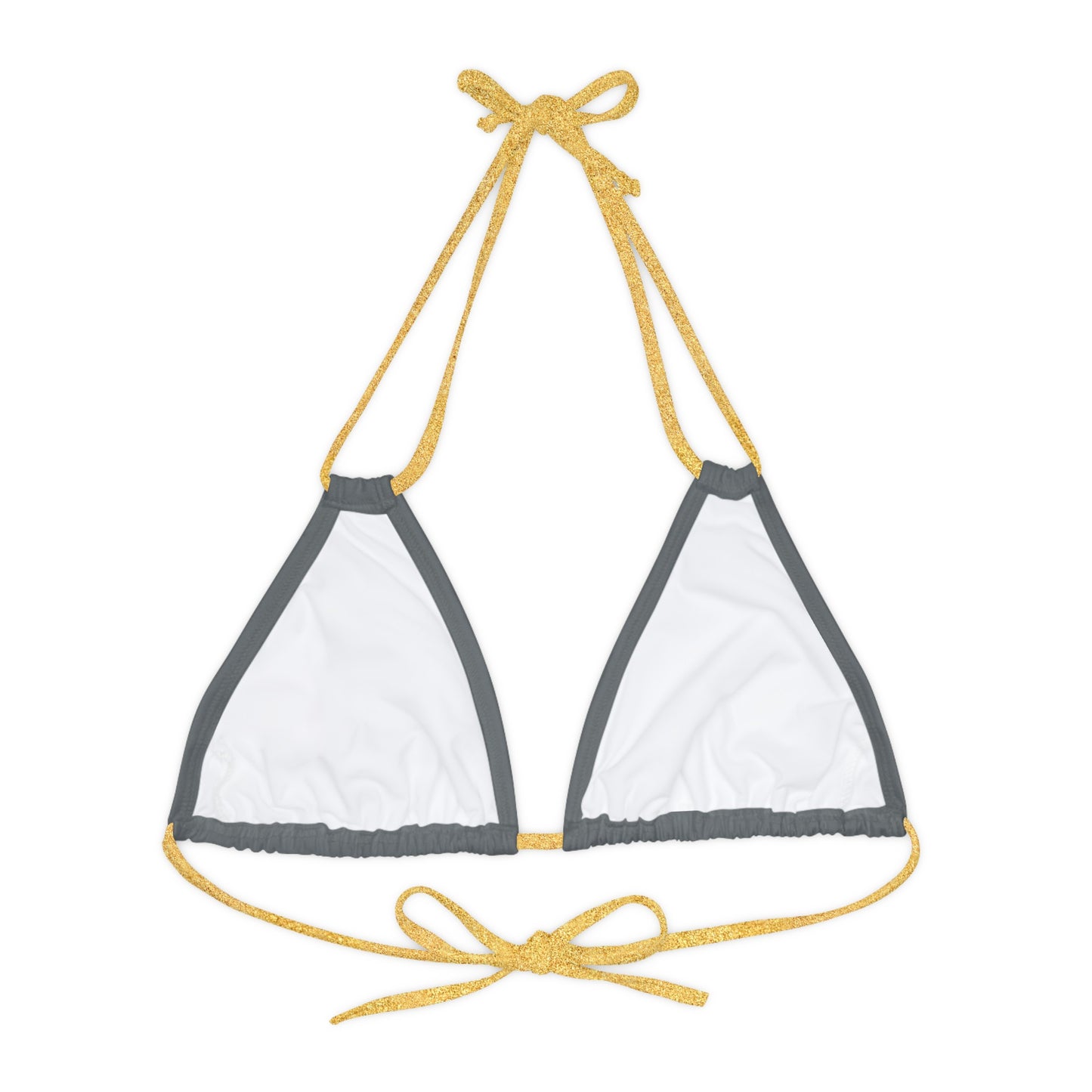 COW SHARK TORNADO. Strappy Triangle Bikini Top (AOP)