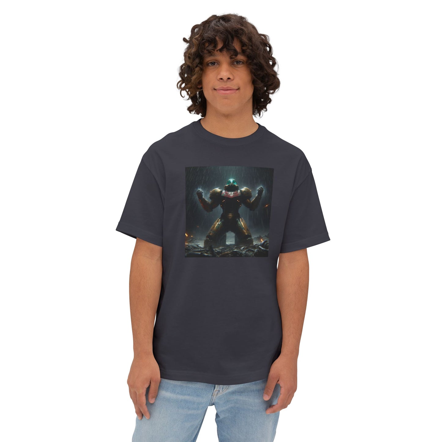 DEAD PLANET (AI generated). Unisex Oversized Boxy Tee