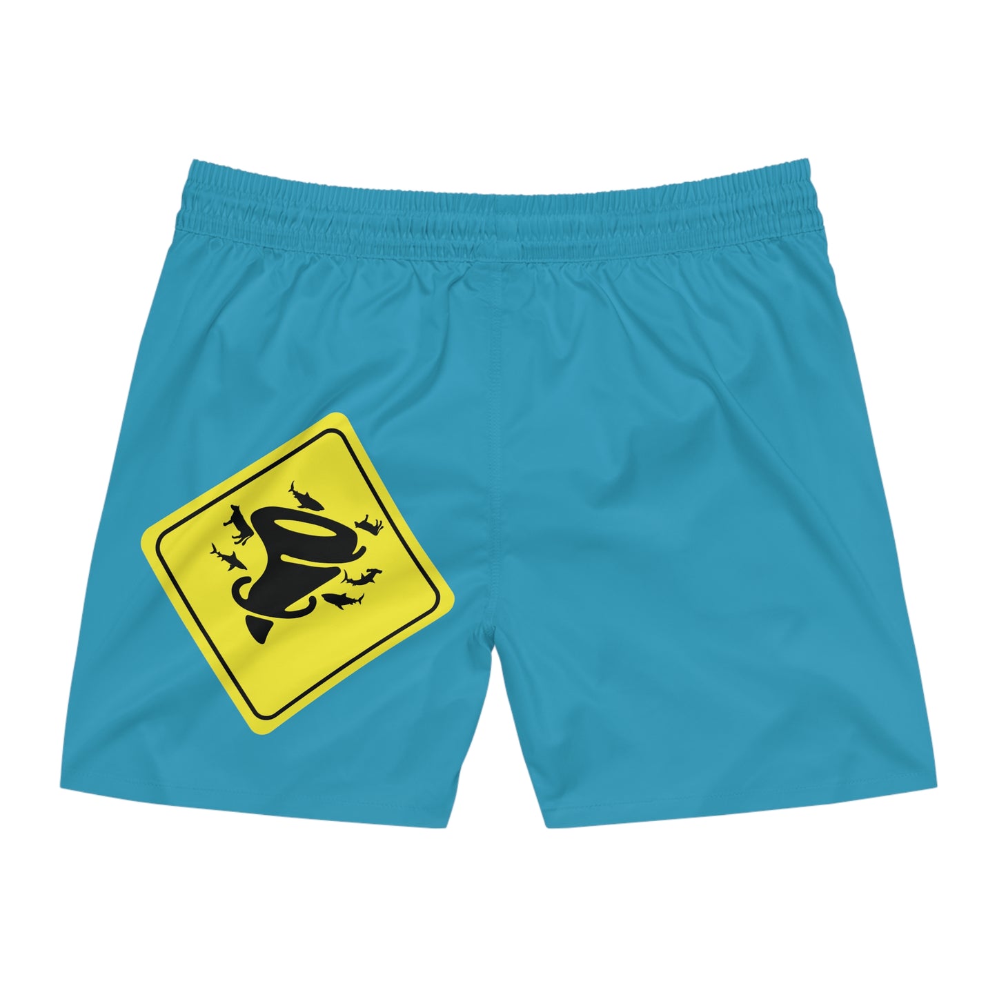 COW SHARK TORNADO. Men's Mid-Length Swim Shorts (AOP)