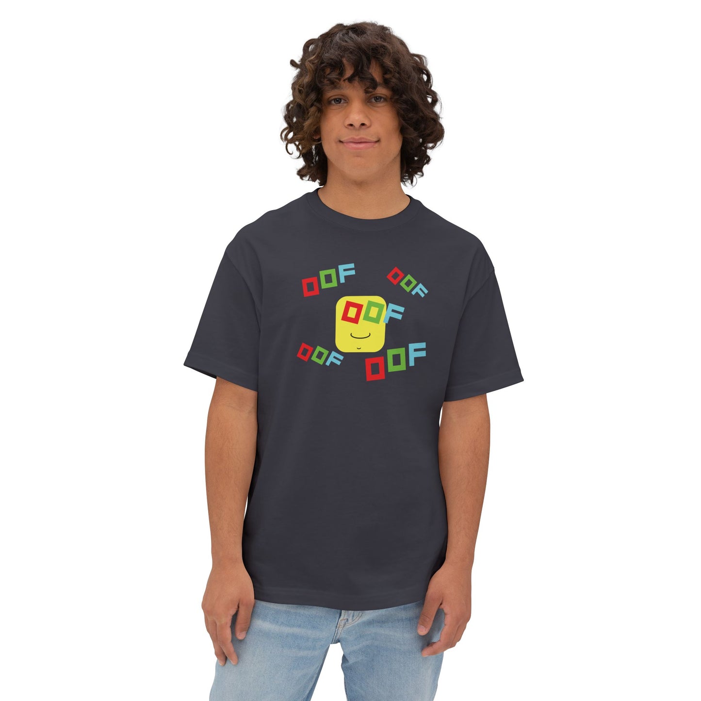 ROW BLOCKS OOF. Unisex Oversized Boxy Tee