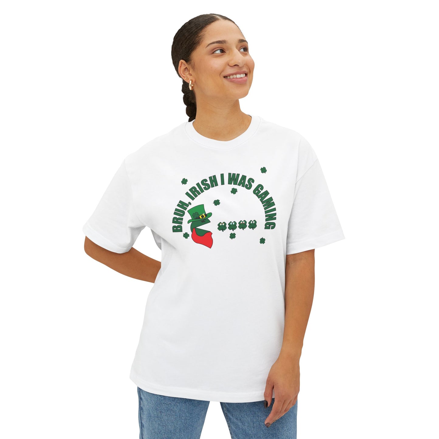 LUCKY GAMER. Unisex Oversized Boxy Tee