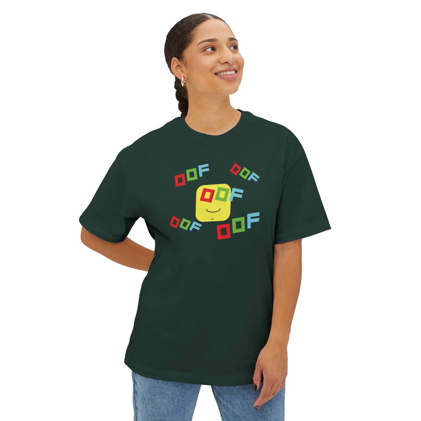 ROW BLOCKS OOF. Unisex Oversized Boxy Tee
