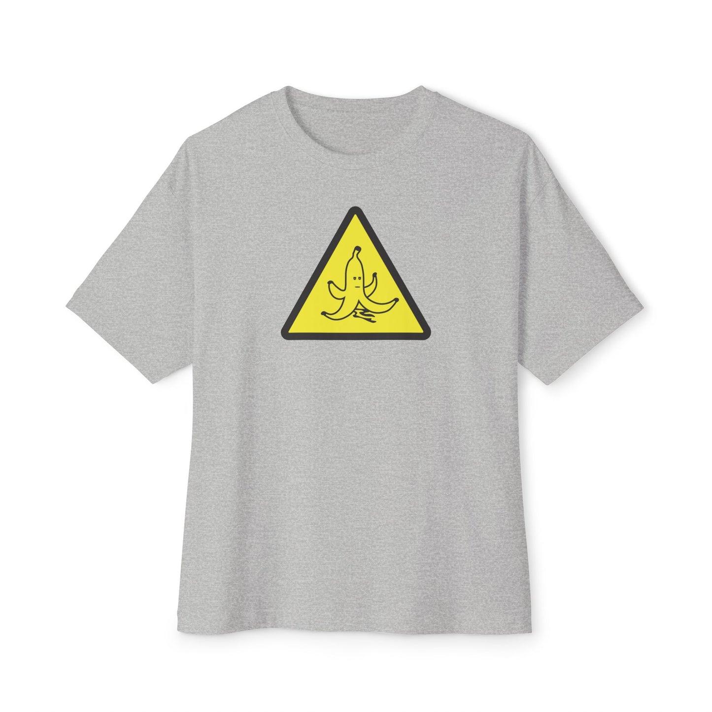 CAUTION BANANA PEEL. Unisex Oversized Boxy Tee