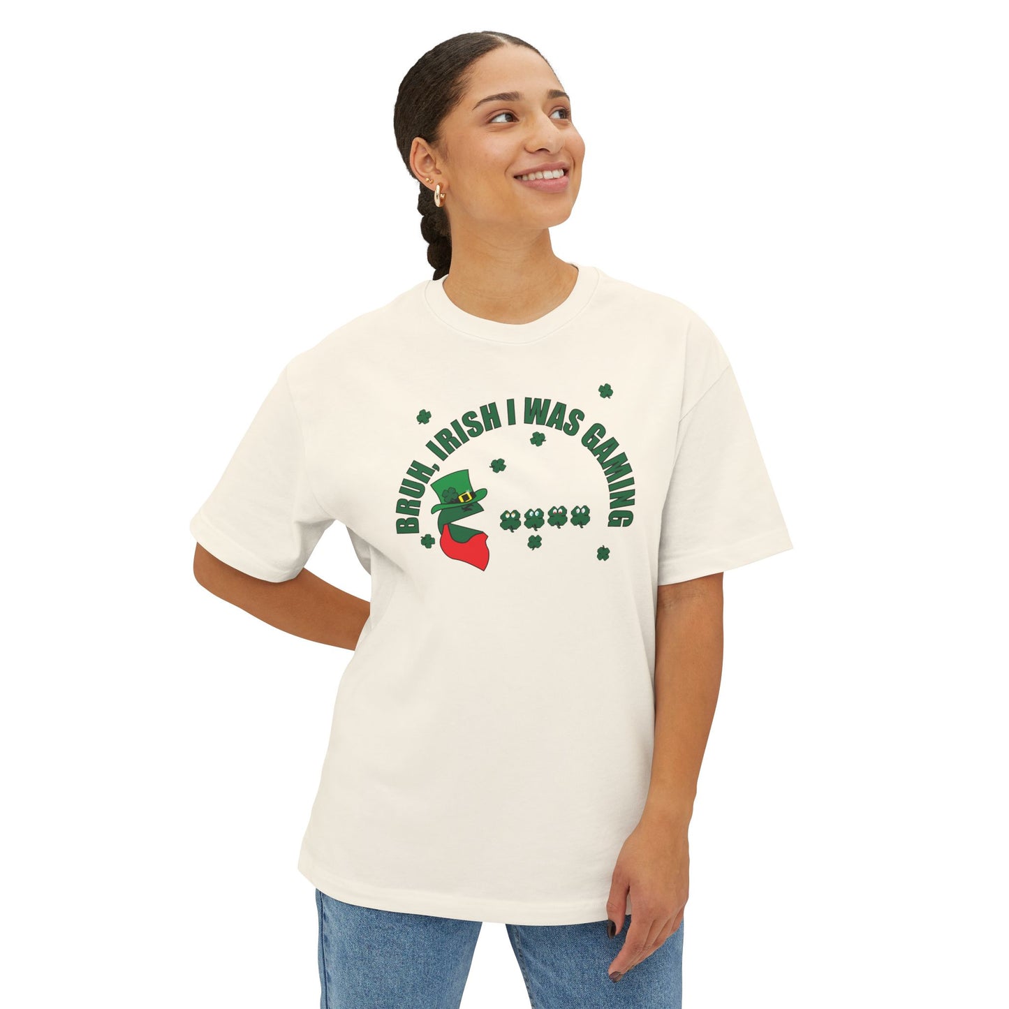 LUCKY GAMER. Unisex Oversized Boxy Tee
