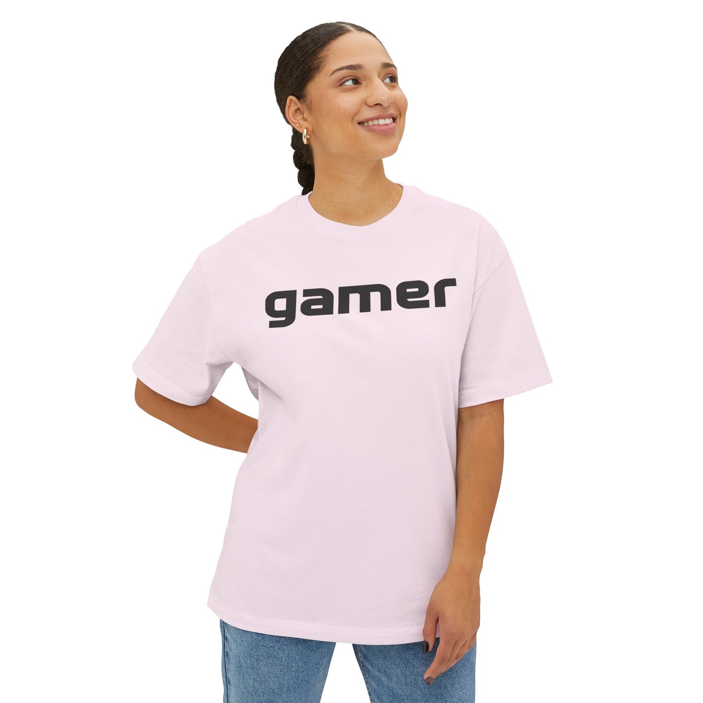 MANCO GAMER BLACK. Unisex Oversized Boxy Tee
