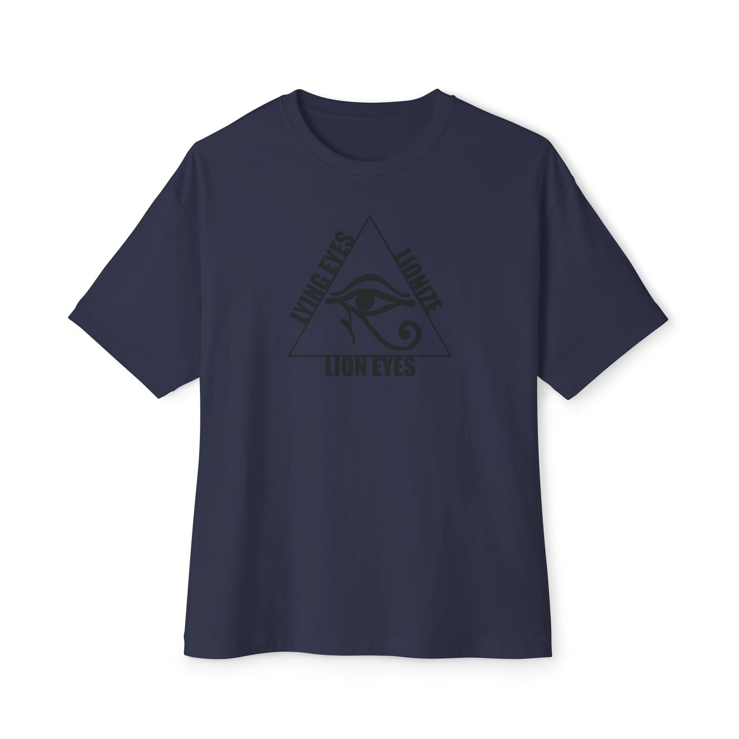 LYING EYES LIONIZE LION EYES. Unisex Oversized Boxy Tee