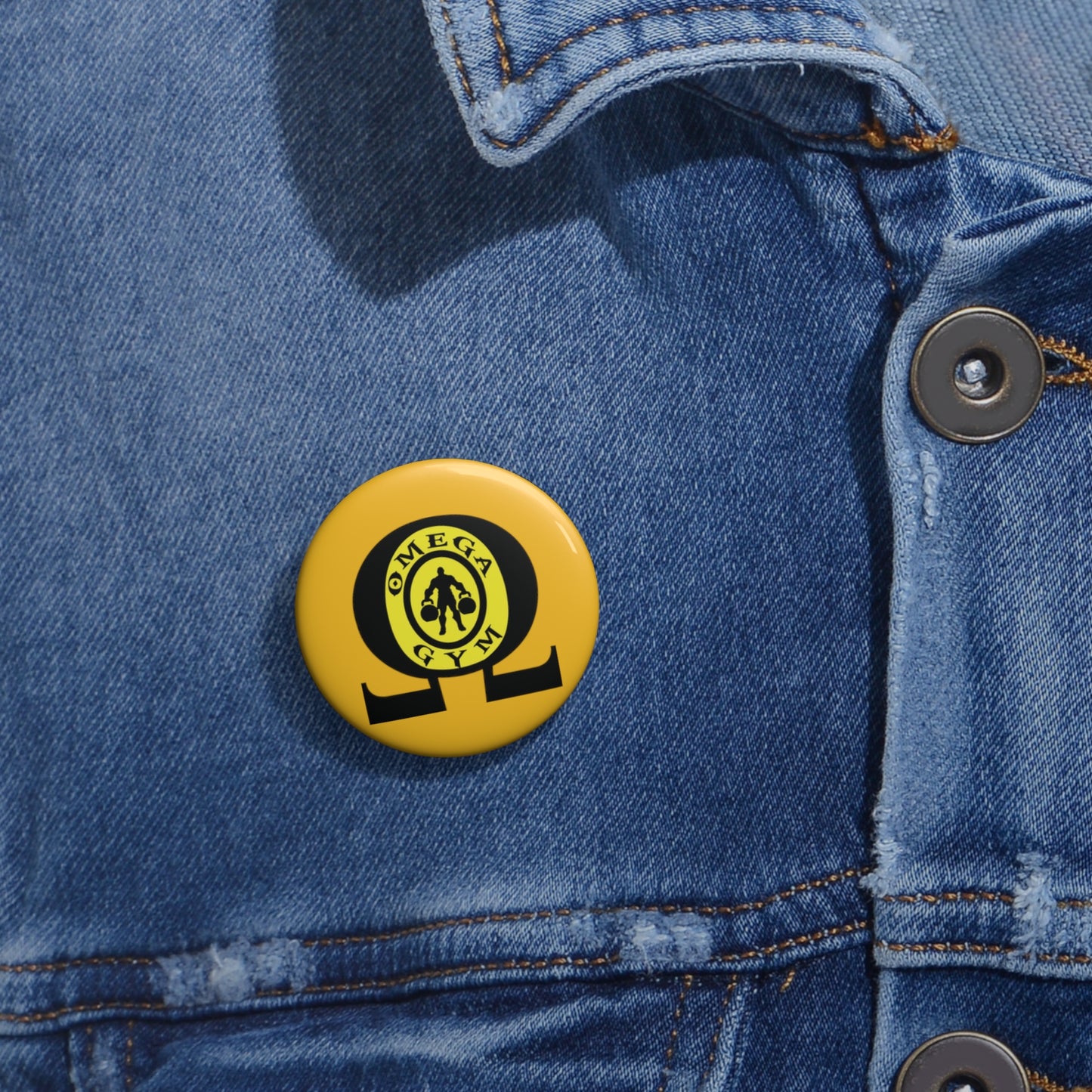 OMEGA GYM. Custom Pin Buttons