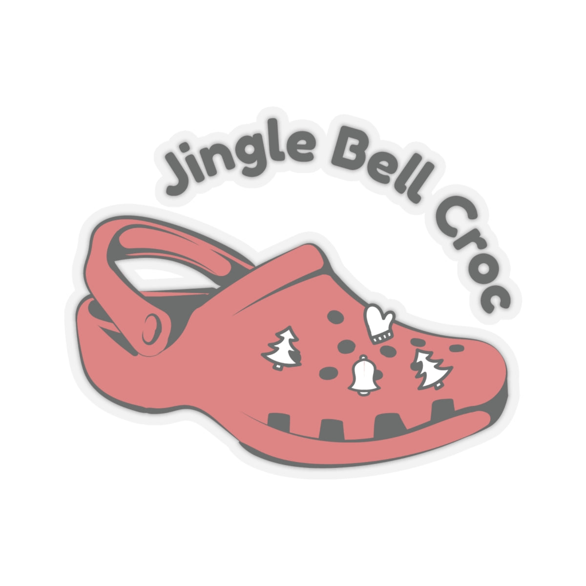 JINGLE BELL CROC. Kiss-Cut Stickers