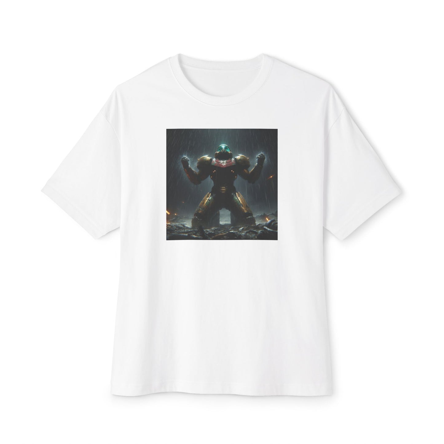 DEAD PLANET (AI generated). Unisex Oversized Boxy Tee