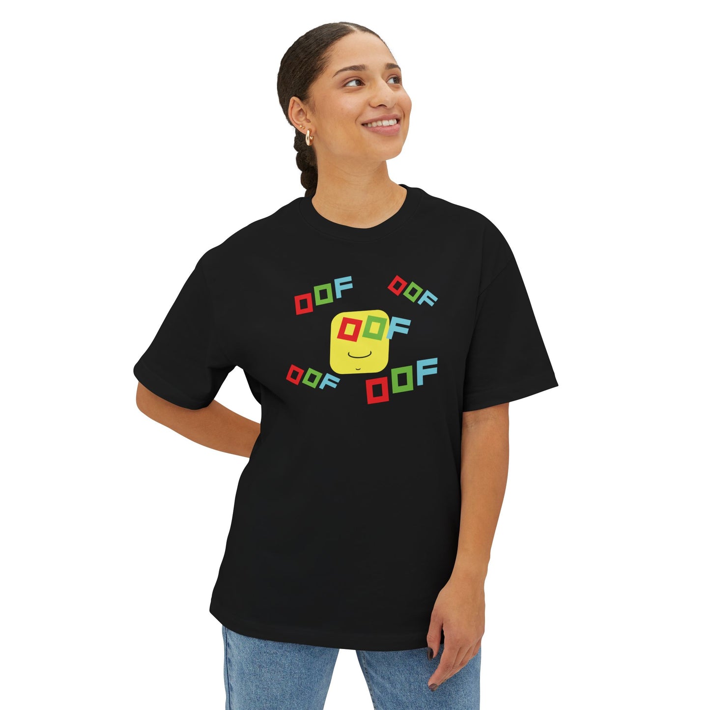 ROW BLOCKS OOF. Unisex Oversized Boxy Tee