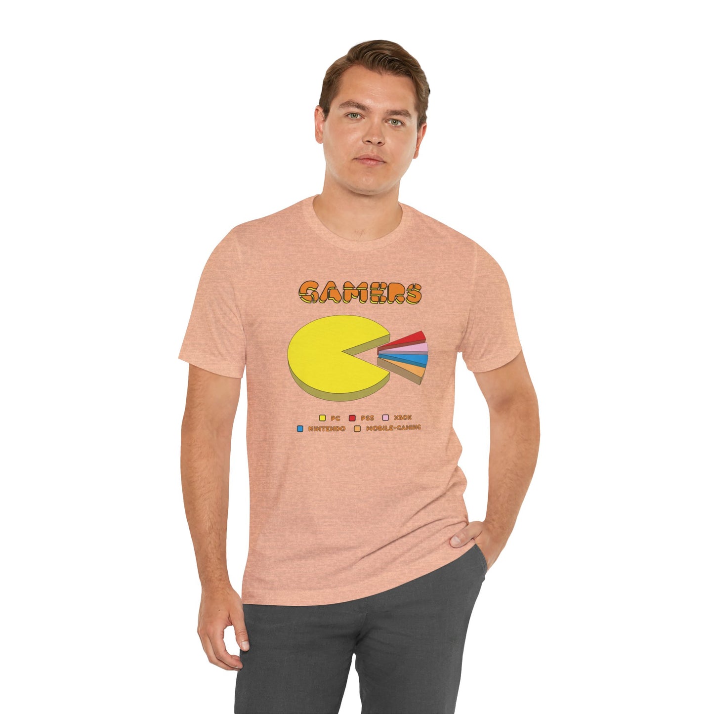 PC MAN EATS. Unisex Jersey Short Sleeve Tee