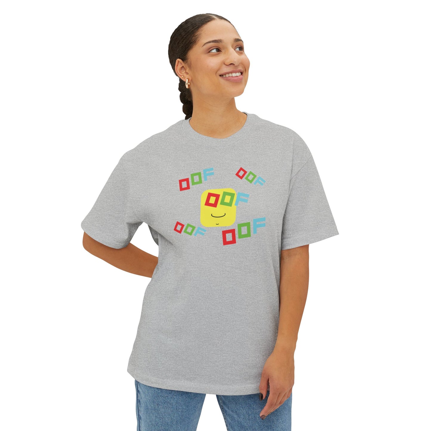 ROW BLOCKS OOF. Unisex Oversized Boxy Tee