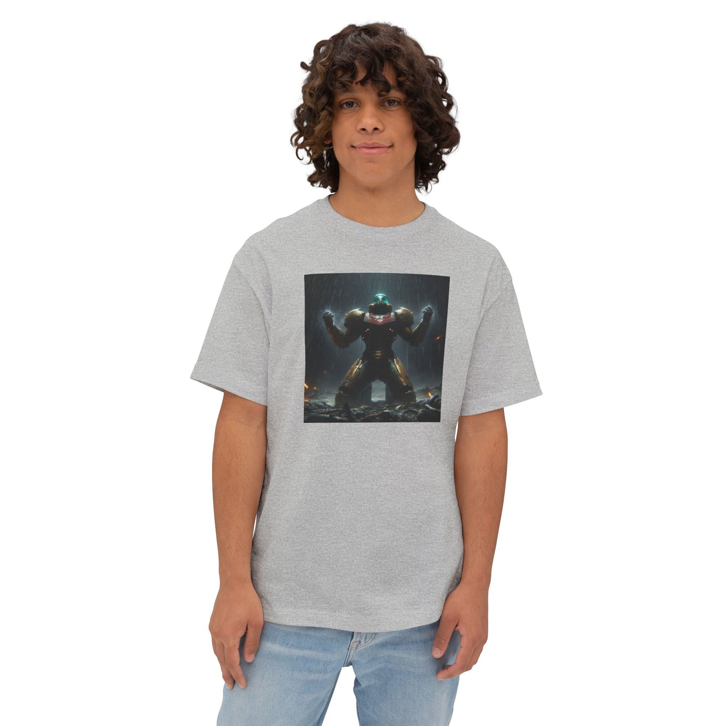 DEAD PLANET (AI generated). Unisex Oversized Boxy Tee