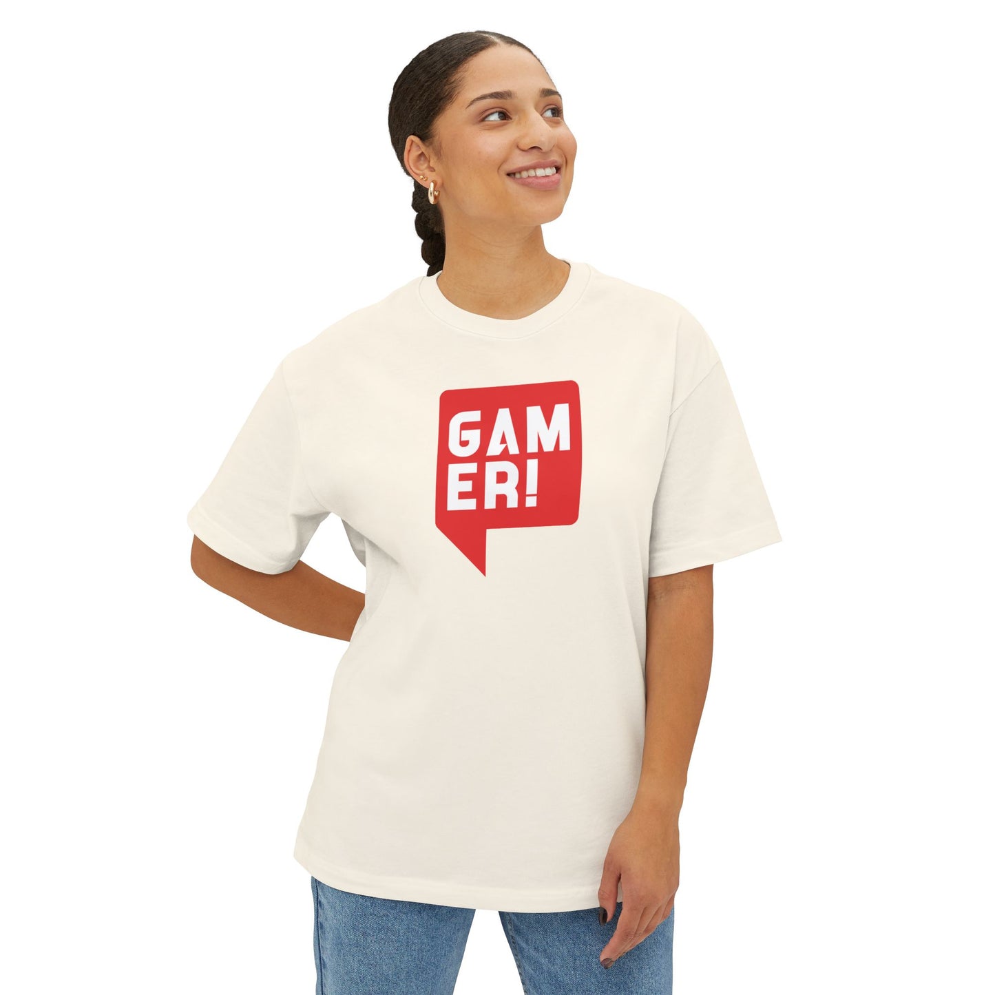 MANCO GAMER THOUGHT BUBBLE. Unisex Oversized Boxy Tee