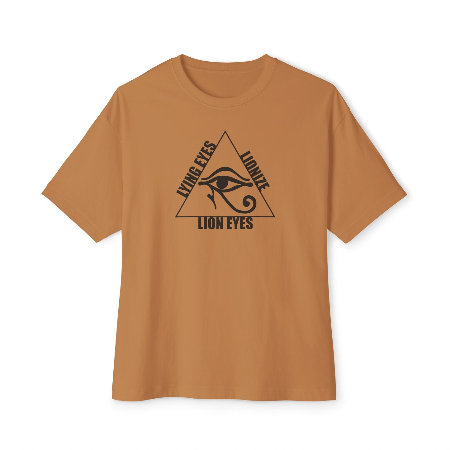 LYING EYES LIONIZE LION EYES. Unisex Oversized Boxy Tee