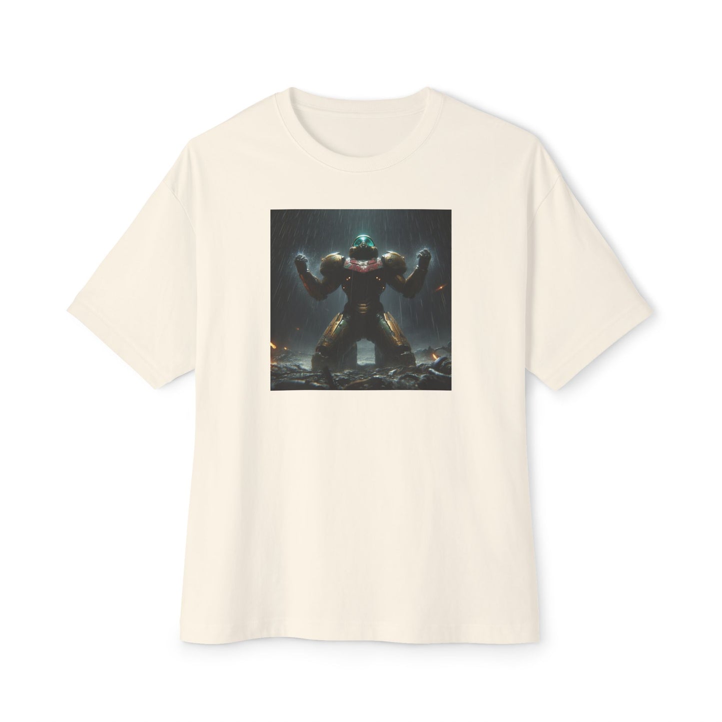 DEAD PLANET (AI generated). Unisex Oversized Boxy Tee