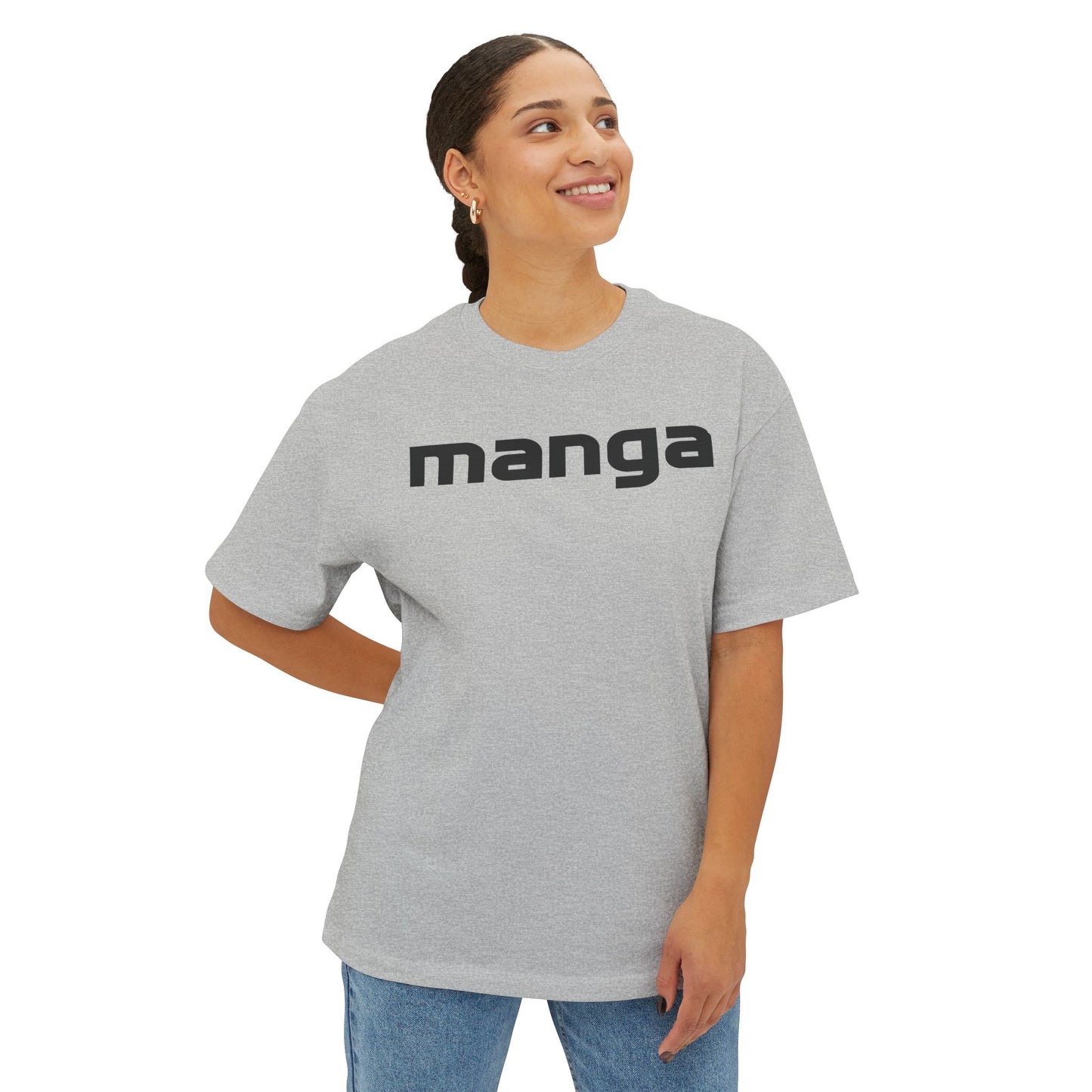 MANCO MANGA BLACK. Unisex Oversized Boxy Tee