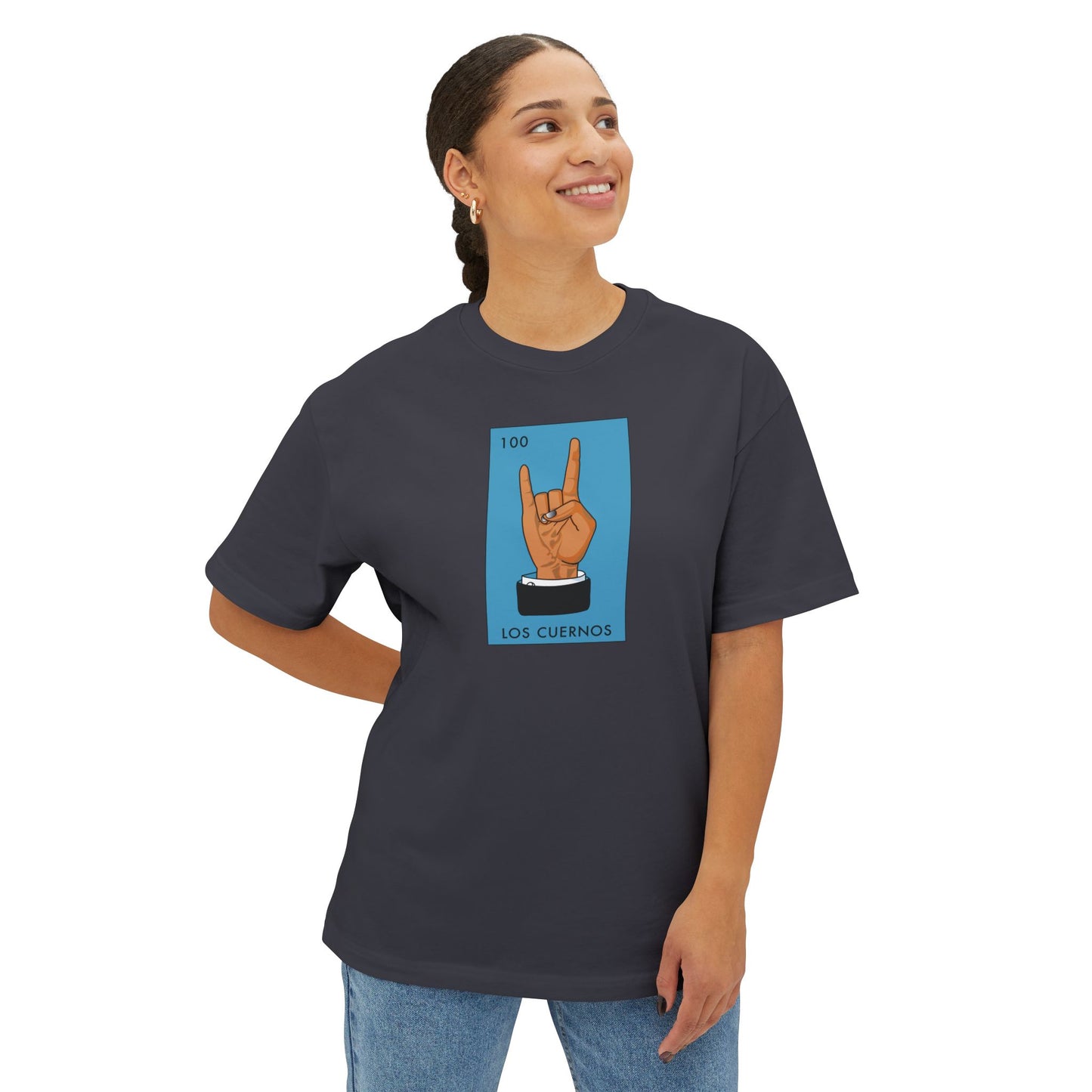 LOS CUERNOS (THE HORNS) Unisex Oversized Boxy Tee