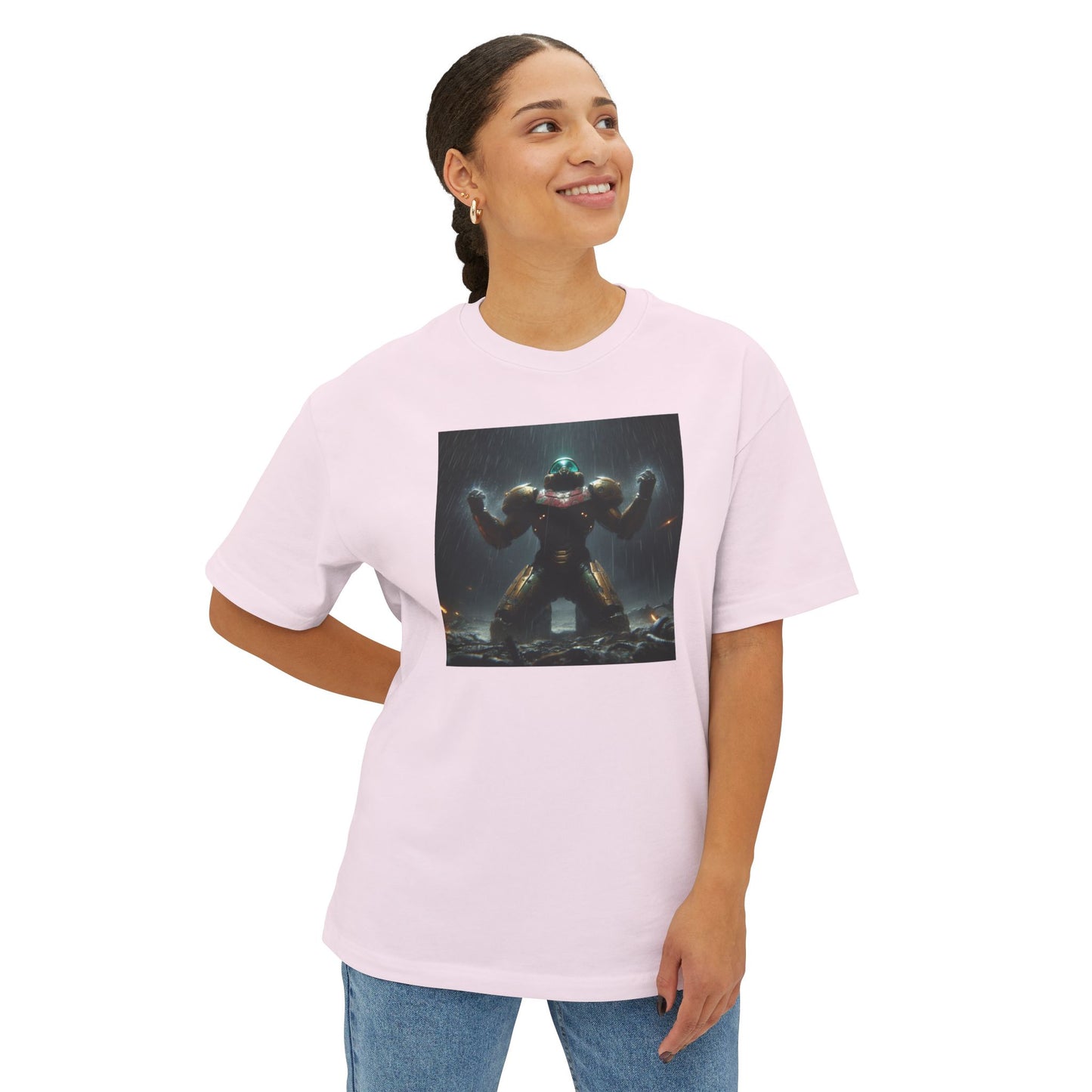 DEAD PLANET (AI generated). Unisex Oversized Boxy Tee