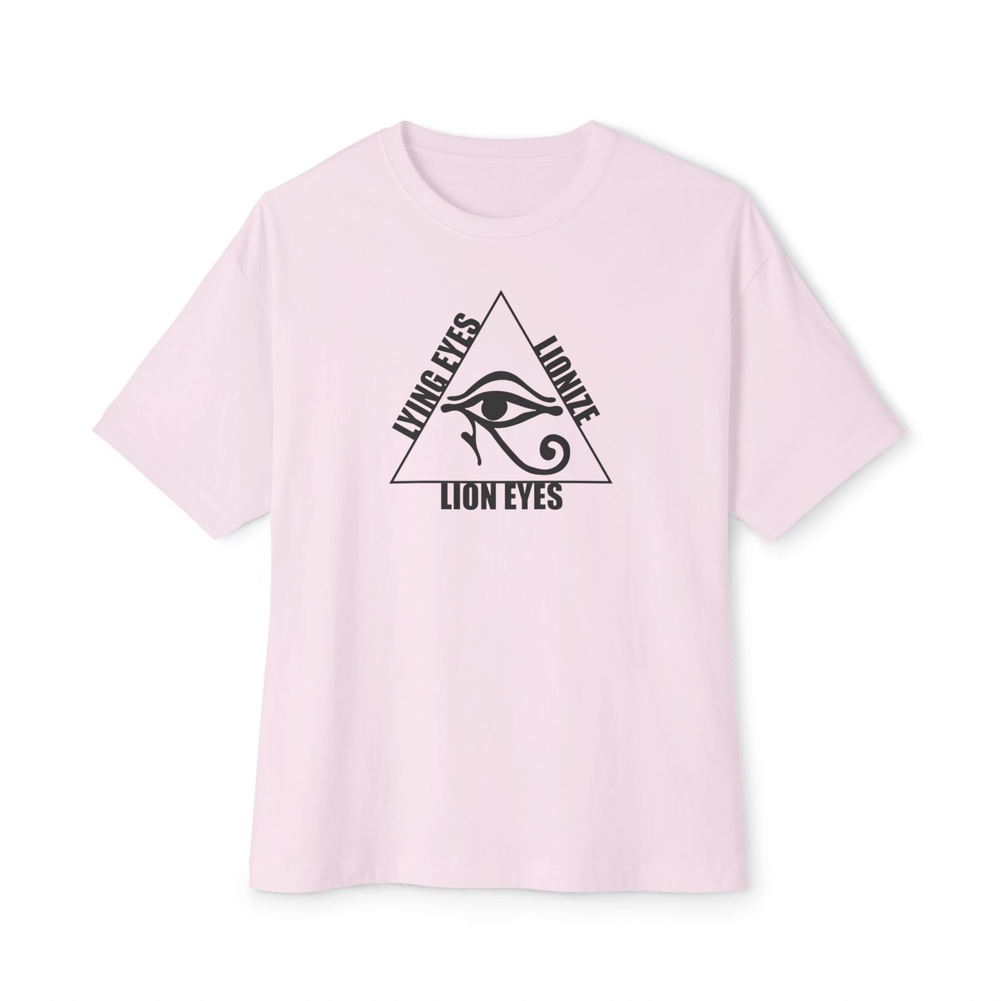 LYING EYES LIONIZE LION EYES. Unisex Oversized Boxy Tee