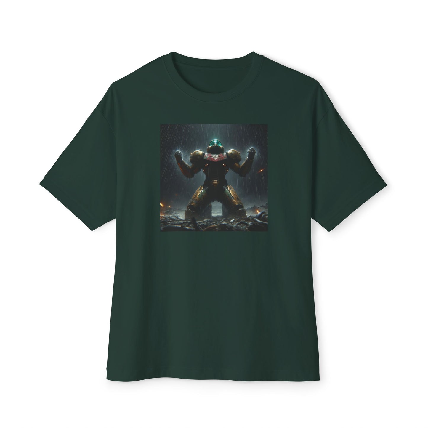 DEAD PLANET (AI generated). Unisex Oversized Boxy Tee