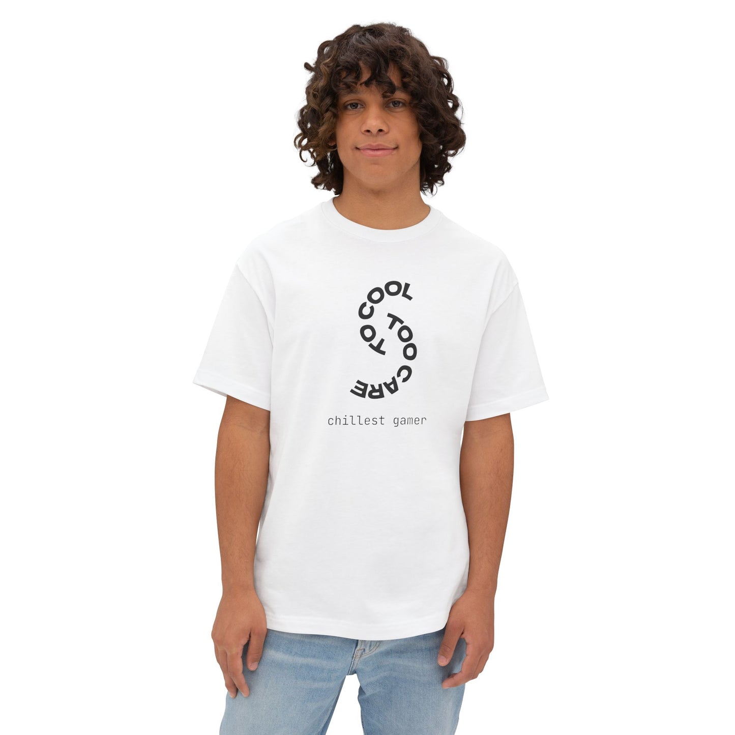 TO COOL TOO CARE. Unisex Oversized Boxy Tee