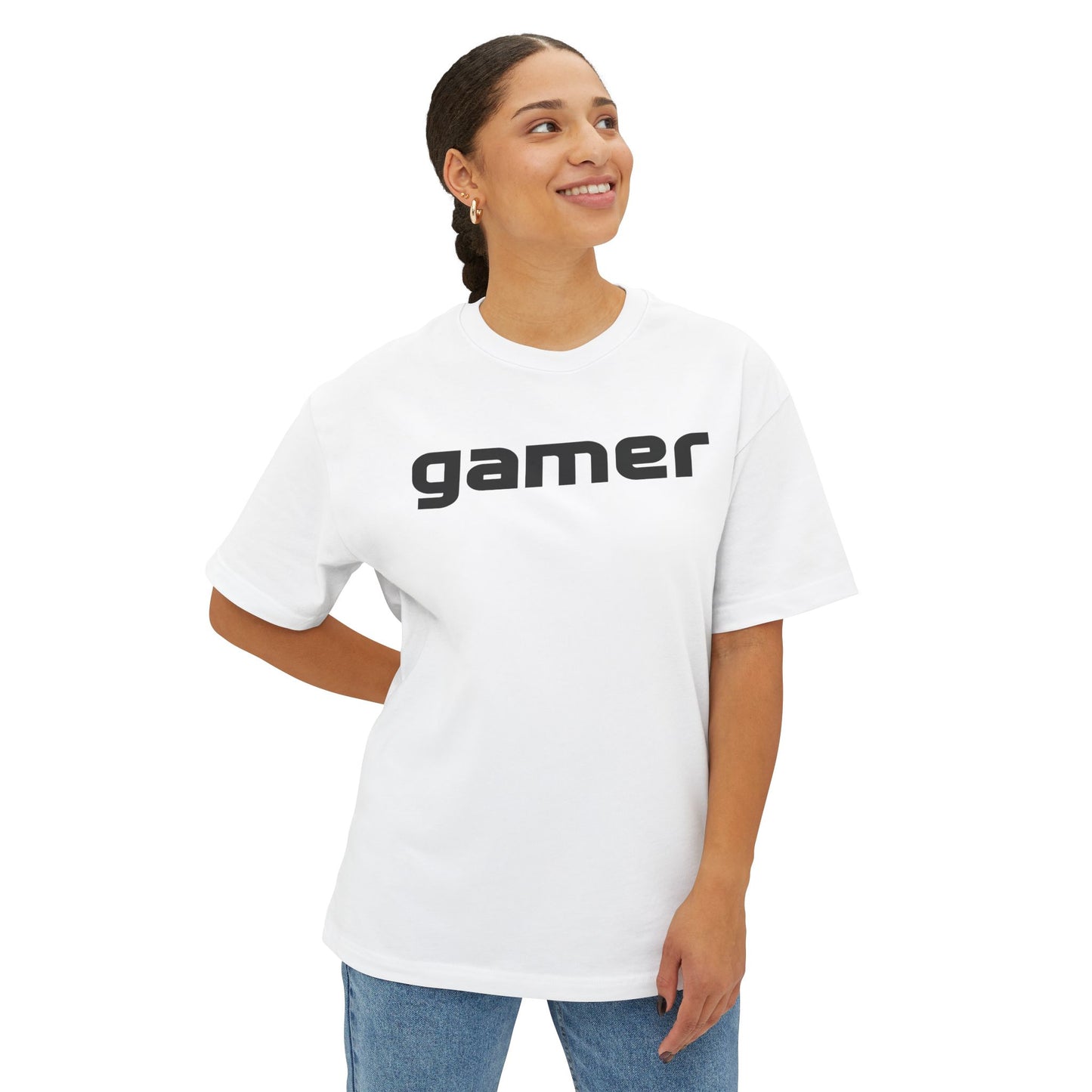 MANCO GAMER BLACK. Unisex Oversized Boxy Tee