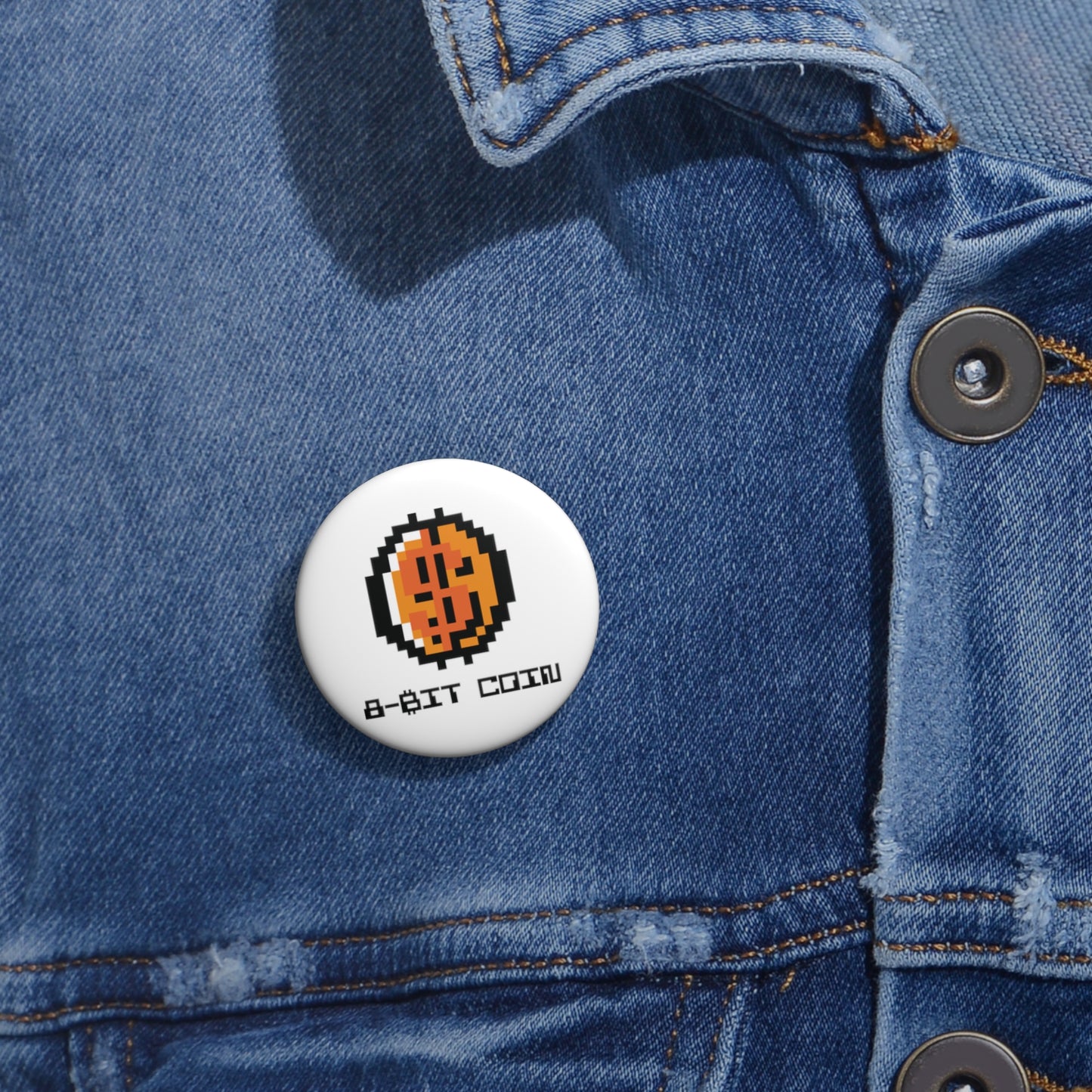 8-BIT COIN. Custom Pin Buttons