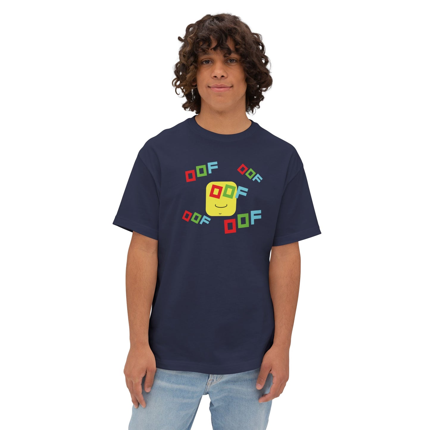 ROW BLOCKS OOF. Unisex Oversized Boxy Tee