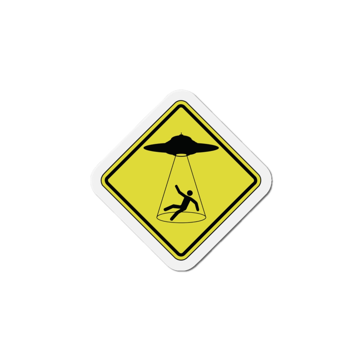 CAUTION UFO. Die-Cut Magnets