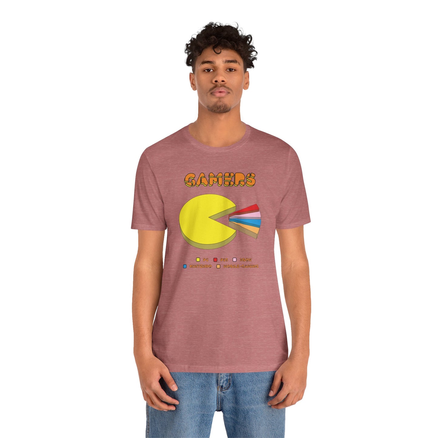 PC MAN EATS. Unisex Jersey Short Sleeve Tee