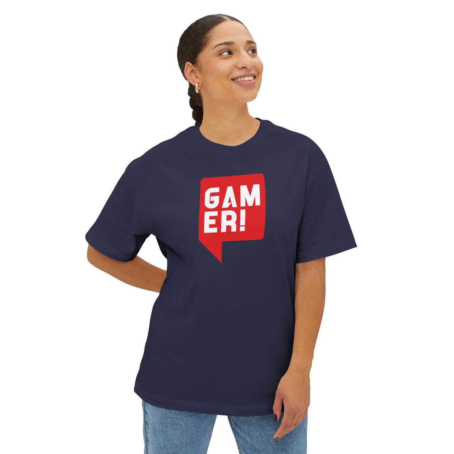 MANCO GAMER THOUGHT BUBBLE. Unisex Oversized Boxy Tee