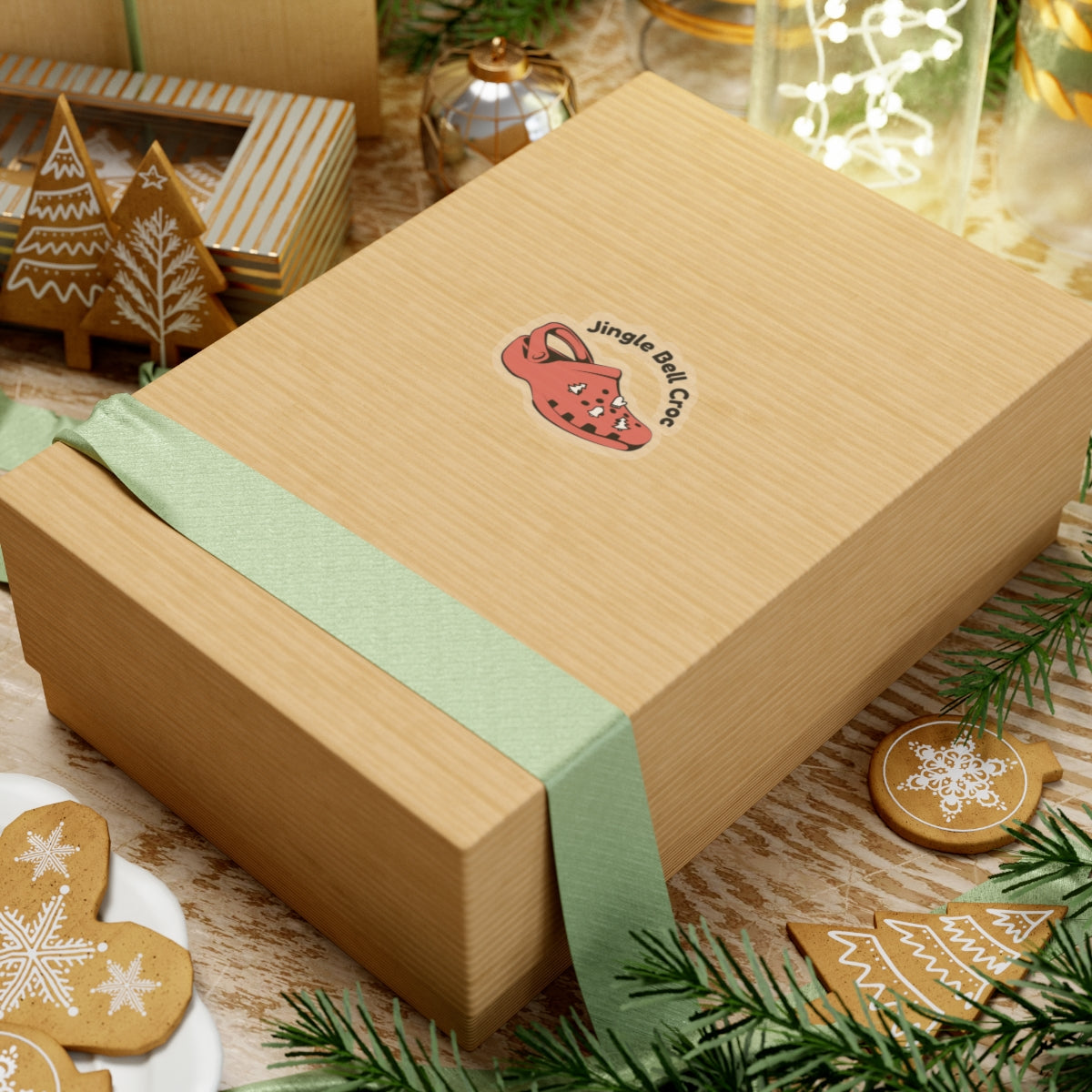 JINGLE BELL CROC. Kiss-Cut Stickers