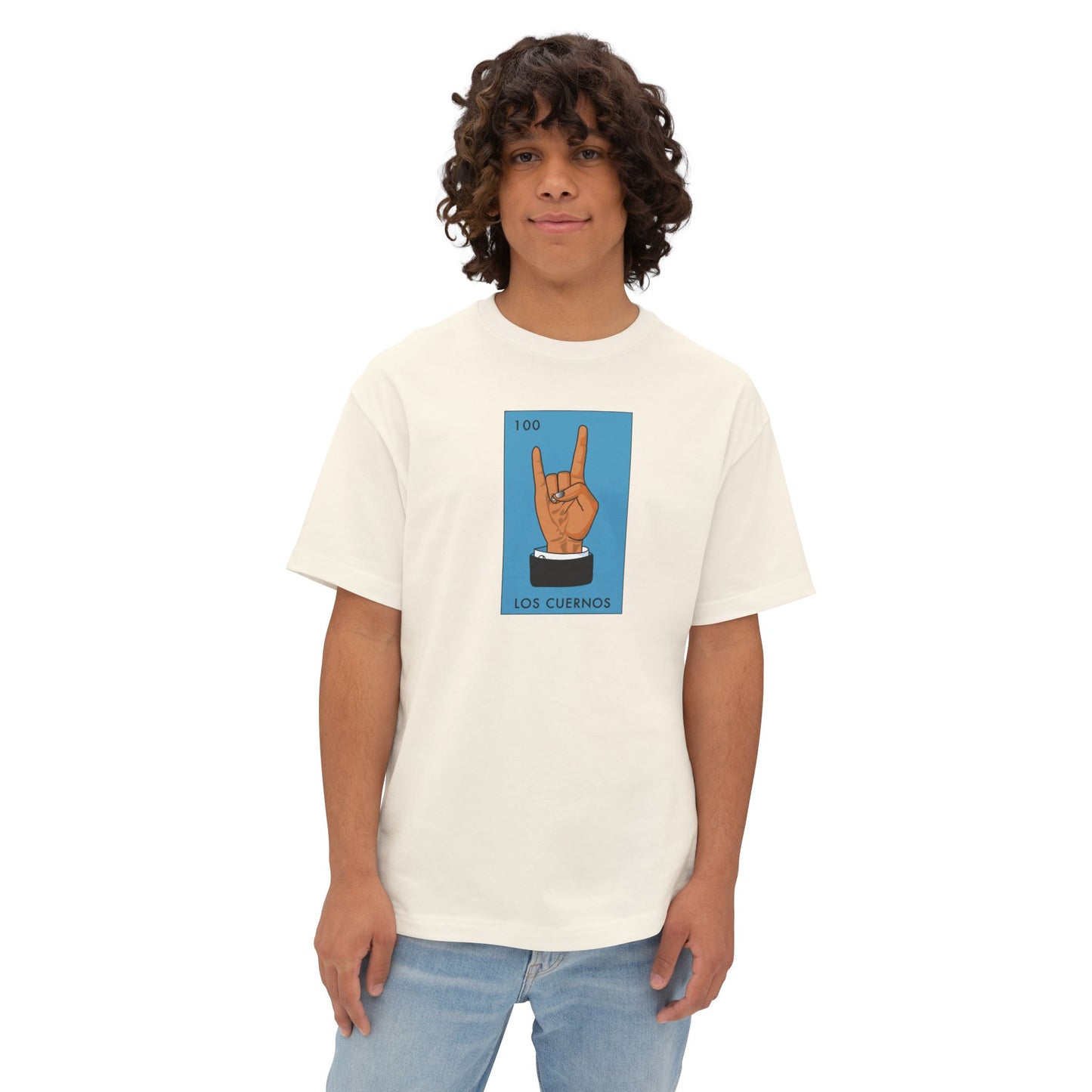 LOS CUERNOS (THE HORNS) Unisex Oversized Boxy Tee