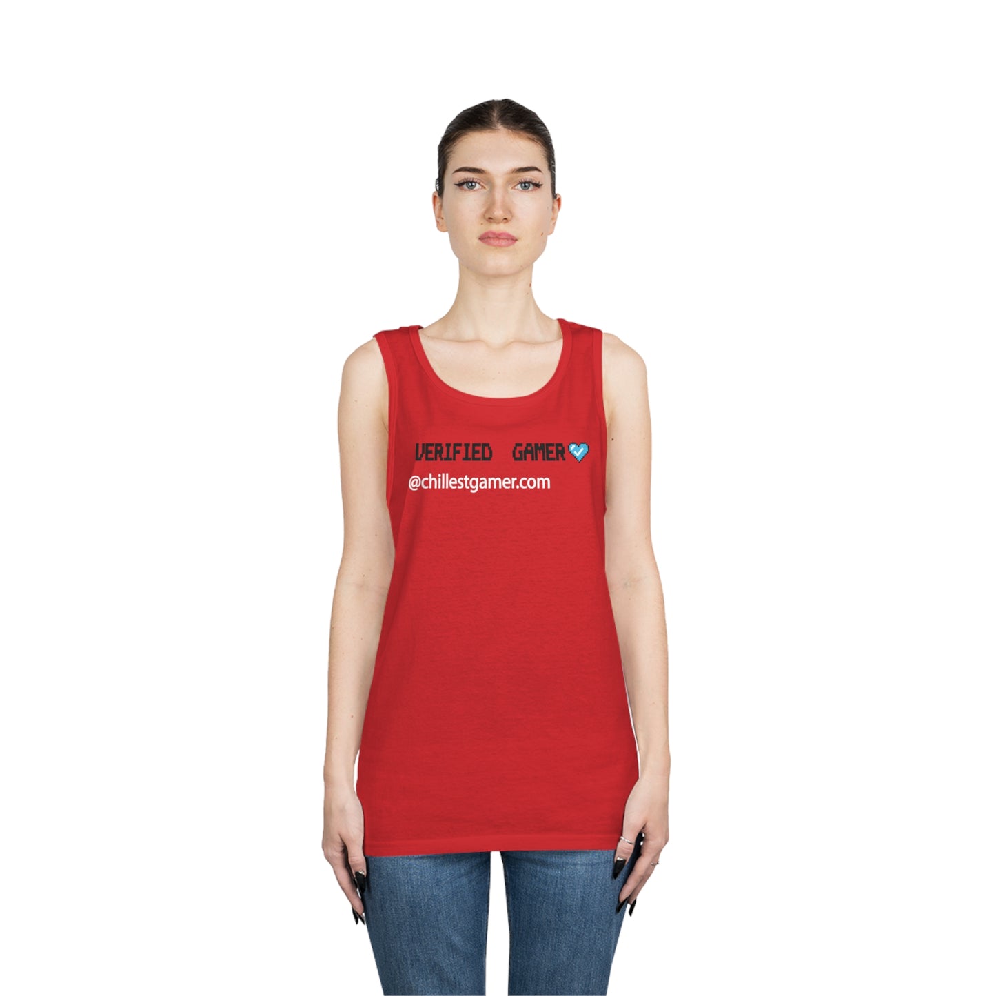 VERIFIED GAMER. Unisex Heavy Cotton Tank Top
