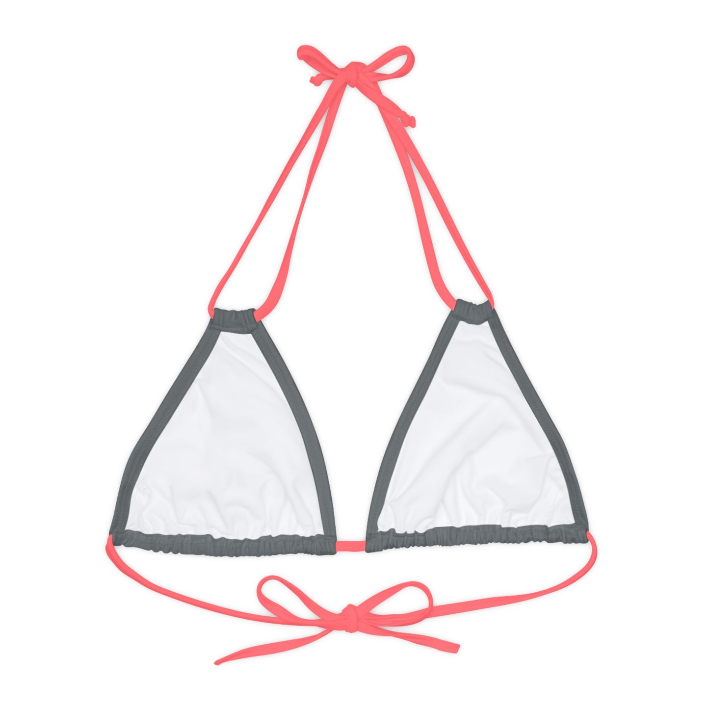 COW SHARK TORNADO. Strappy Triangle Bikini Top (AOP)