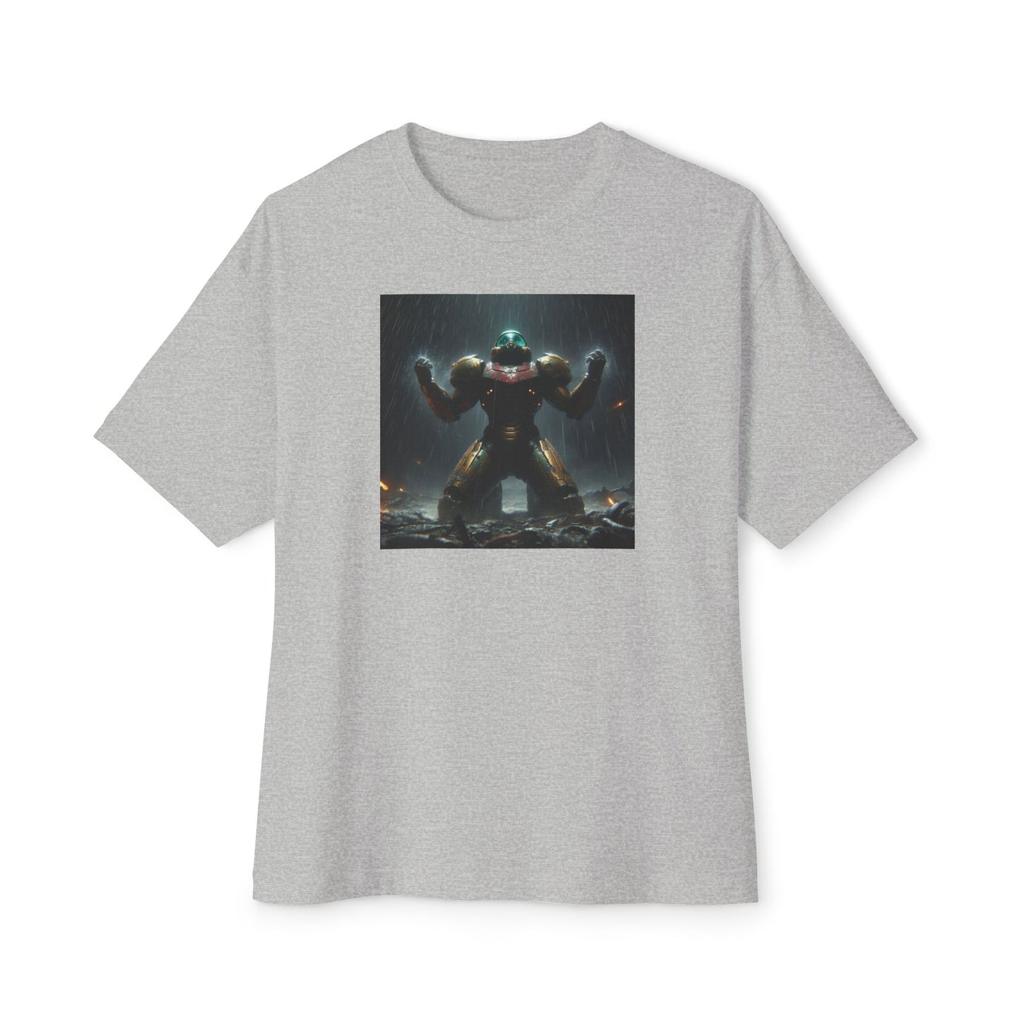 DEAD PLANET (AI generated). Unisex Oversized Boxy Tee