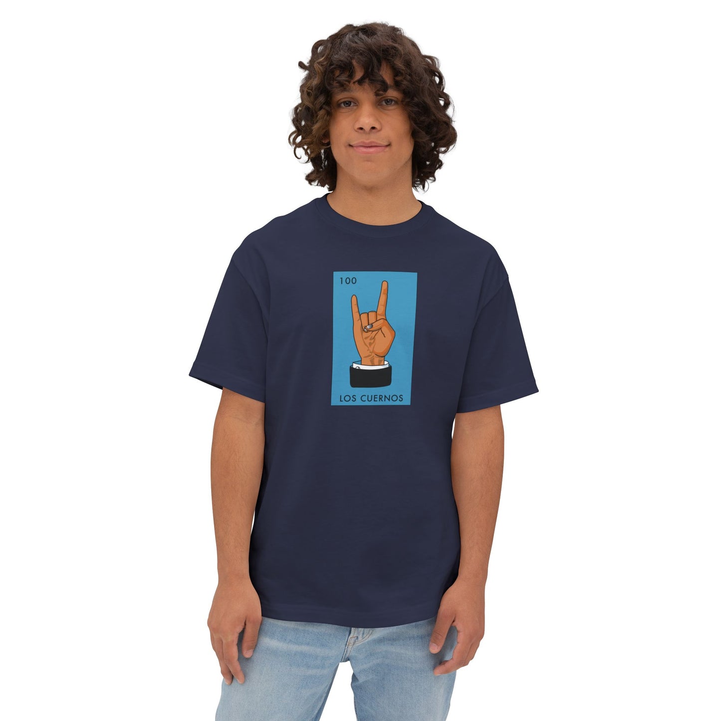 LOS CUERNOS (THE HORNS) Unisex Oversized Boxy Tee