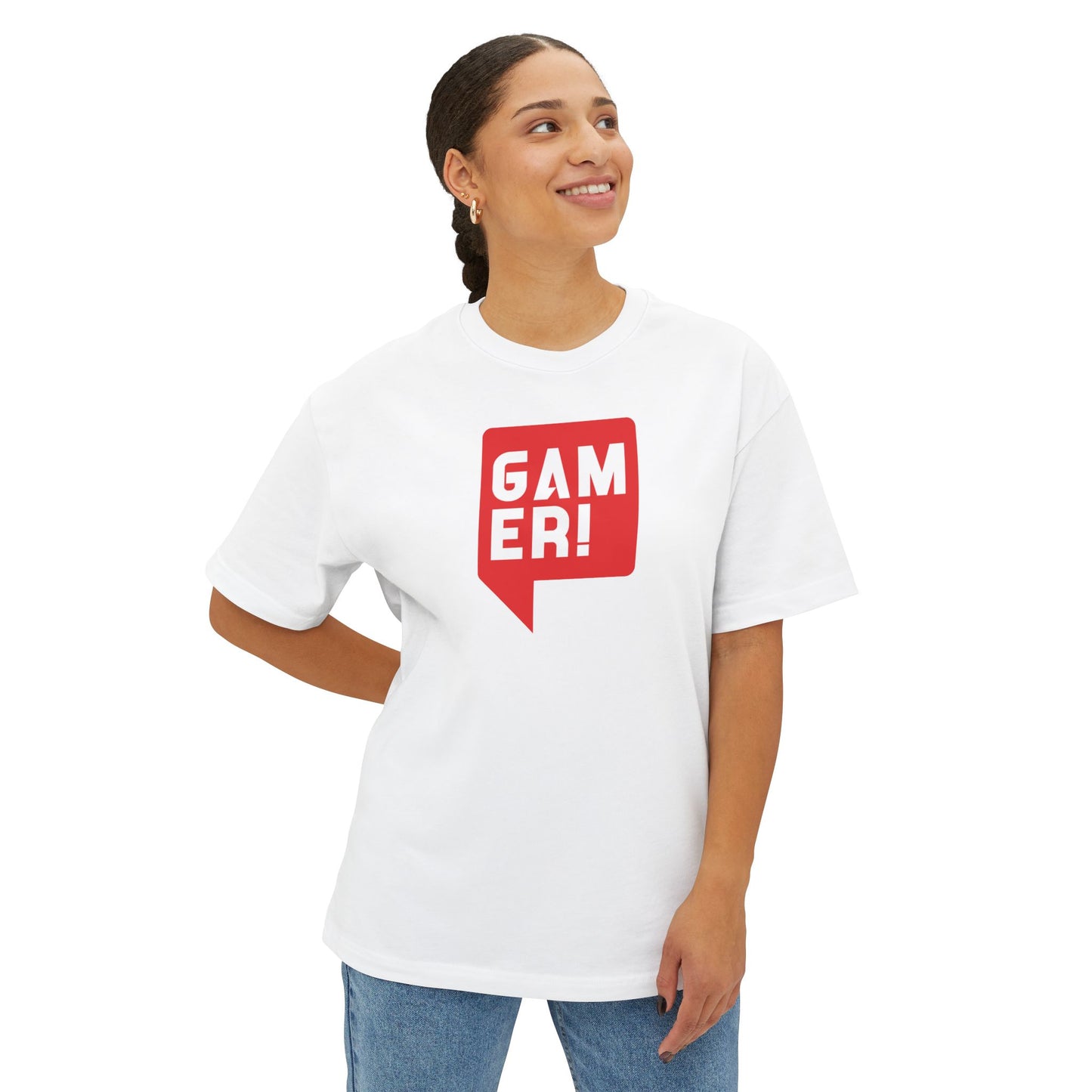 MANCO GAMER THOUGHT BUBBLE. Unisex Oversized Boxy Tee