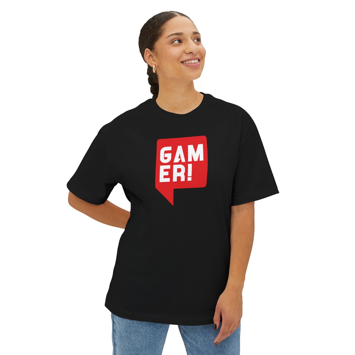 MANCO GAMER THOUGHT BUBBLE. Unisex Oversized Boxy Tee